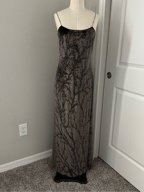 Vintage Kay Unger 90s Velvet Beaded Dress Size 4